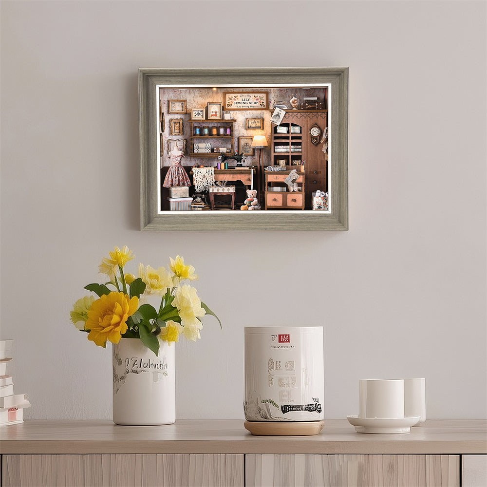 Nooklyn™ – Lily's Sewing Shop Book Nook Kit (50% Off)