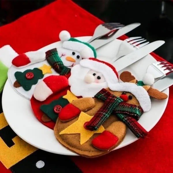 Hollynest™ – 6 Christmas Cutlery Holder Pockets (50% Off)
