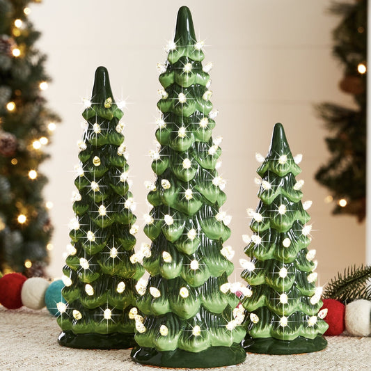 Merrydale™ – Homemade Ceramic Christmas Tree with LED Lights (2+1 Free)