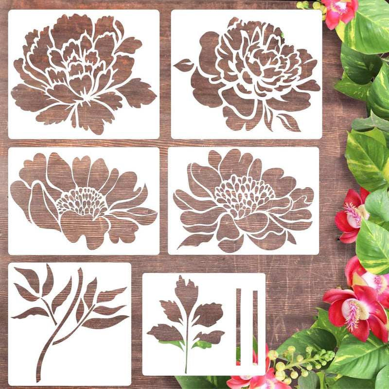 Florenza™ - 6 Large Flower Stencils for Garden Makeovers