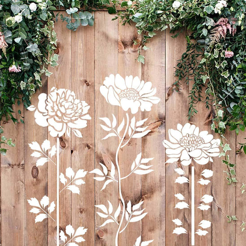 Florenza™ - 6 Large Flower Stencils for Garden Makeovers