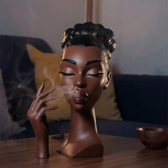 Scentra™ - Luxury Black Woman Head Incense Sculpture (50% Off)