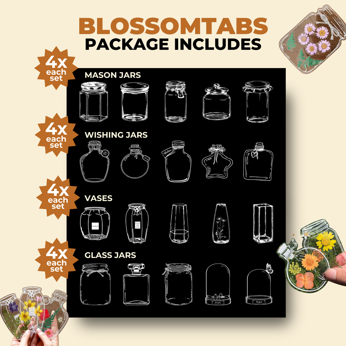 BlossomTabs™ - Perfect for Book Lovers (20+20 Free)