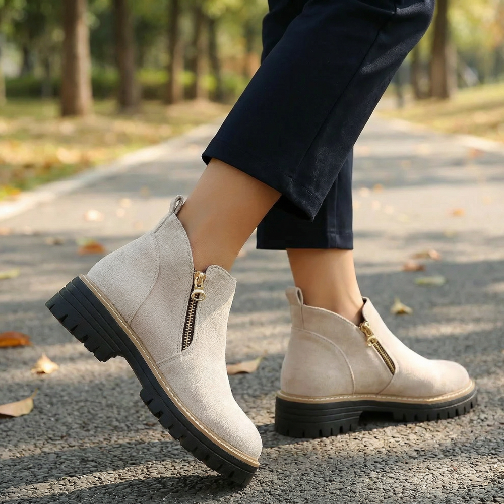 casual dress boots womens Women's Genuine Leather Lace Up Ankle with Side Zipper Vintage Round Toe Comfort Wear Resistant Low Chunky Heel Combat Short Boots (Black,5,5) Our boots for women are made with premium cow leather to long Women's Dress Boots | Clarks