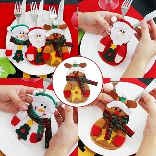 Hollynest™ – 6 Christmas Cutlery Holder Pockets (50% Off)