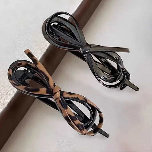 Velina™ – PU Leather Bow Hair Clip (1+1 Free)