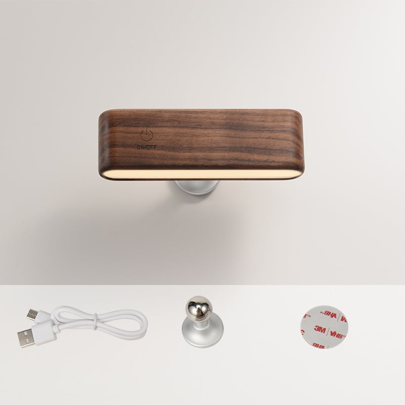 Hinokio™ – Minimalist Wood Lamp with Magnetic Charging Base (50% Off)