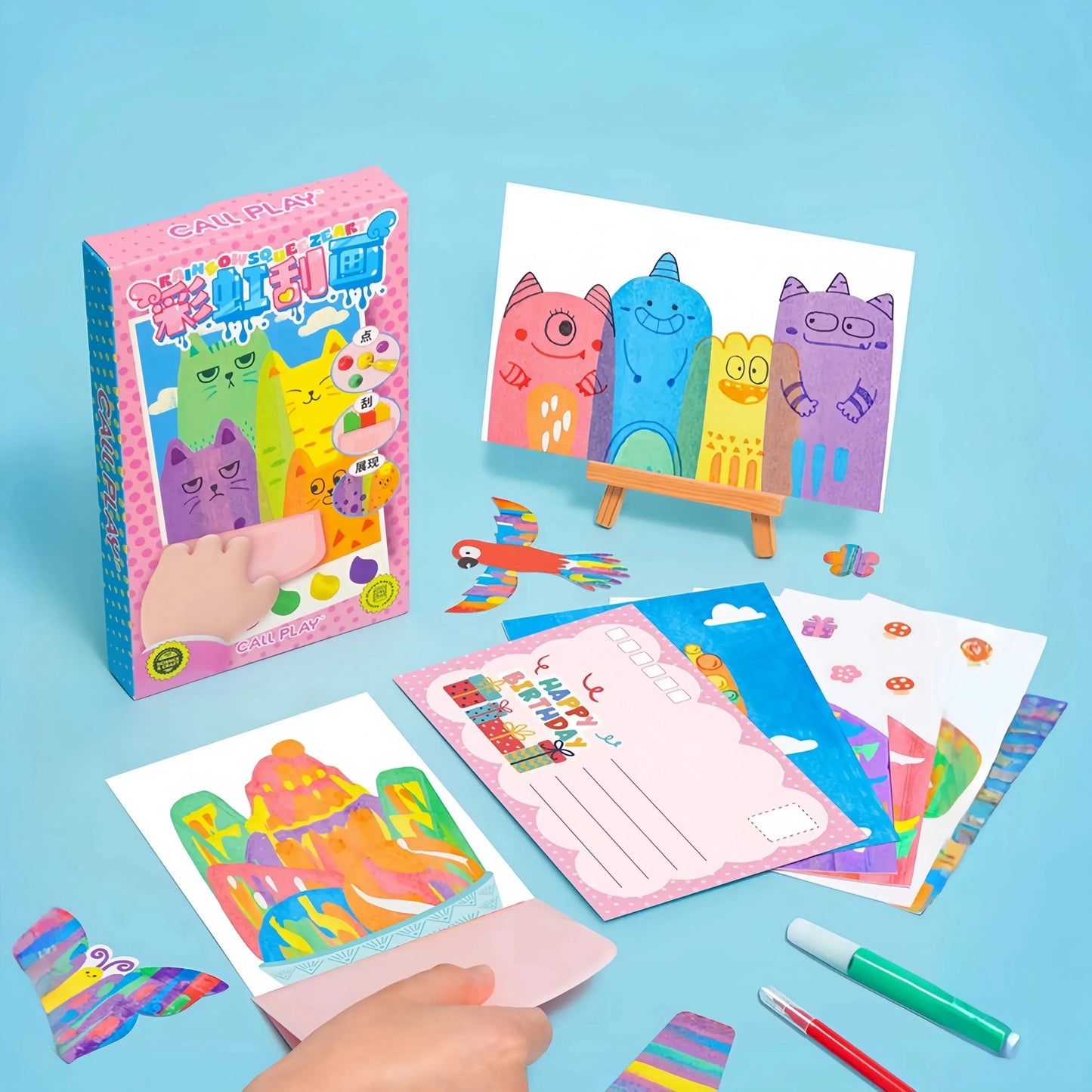 CraftWhirl™ - Colorful Scratch Painting Activity Kit