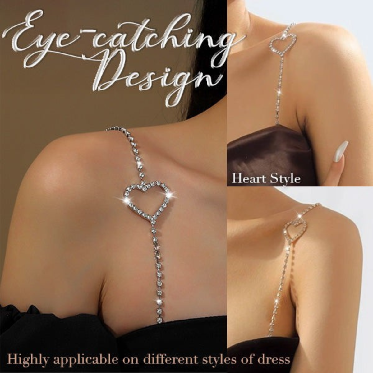 Stravière™ – 1 Pair Rhinestone Bra Straps for Dresses (50% Off)