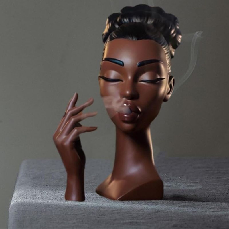 Scentra™ - Luxury Black Woman Head Incense Sculpture (50% Off)