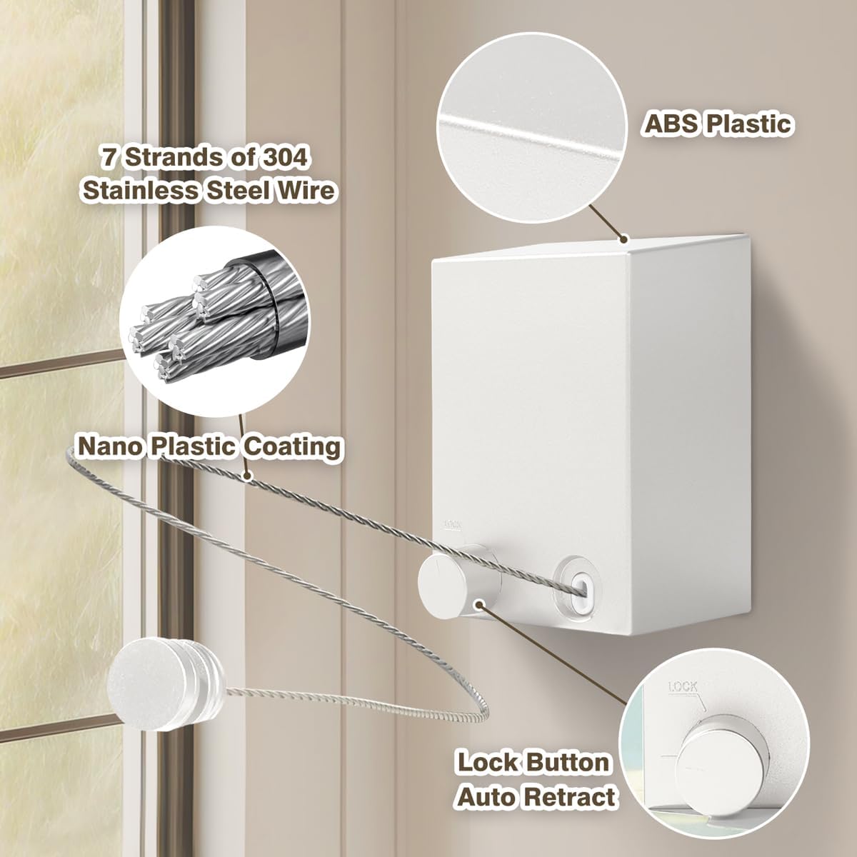 Velastra™ – Retractable Clothesline for Space-Saving Drying (50% Off)