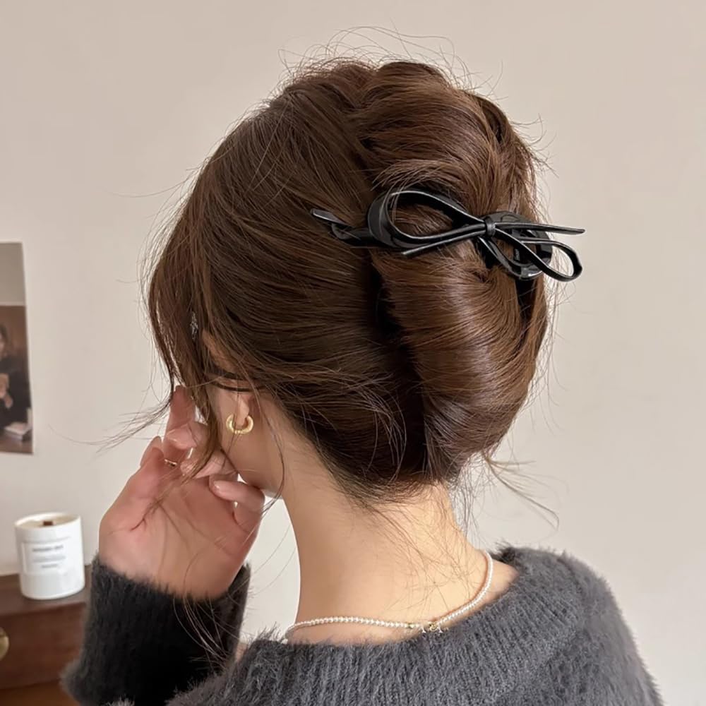Velina™ – PU Leather Bow Hair Clip (1+1 Free)