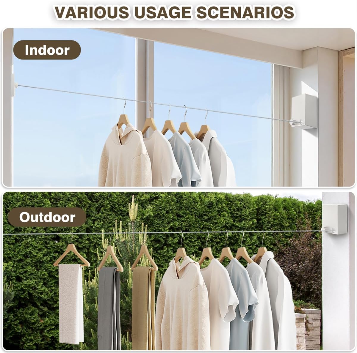 Velastra™ – Retractable Clothesline for Space-Saving Drying (50% Off)