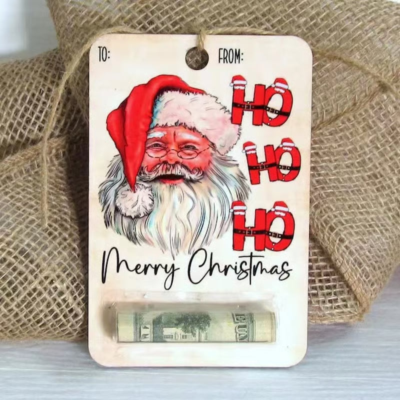 Givelle™ – Wooden Christmas Gift Money Holder