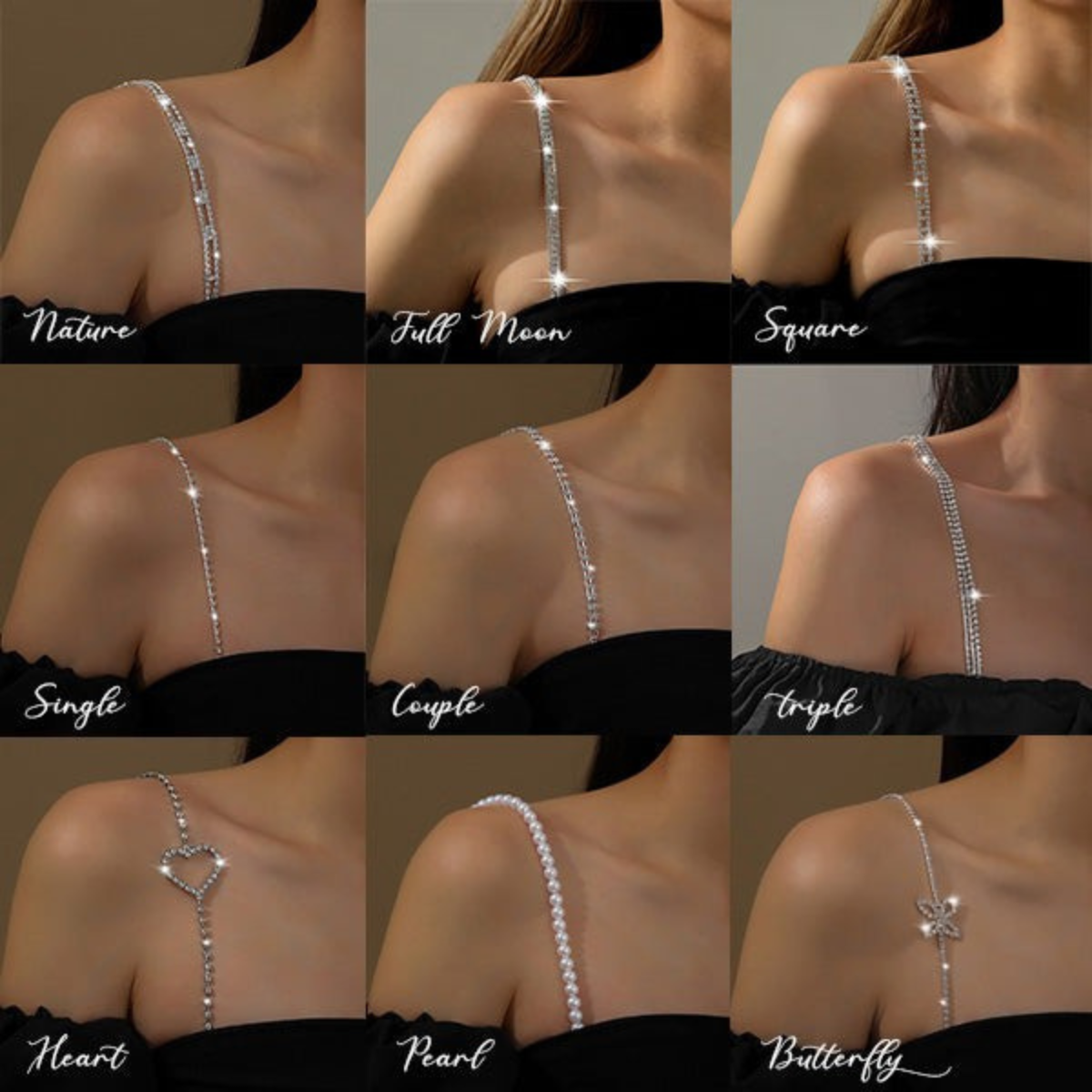 Stravière™ – 1 Pair Rhinestone Bra Straps for Dresses (50% Off)
