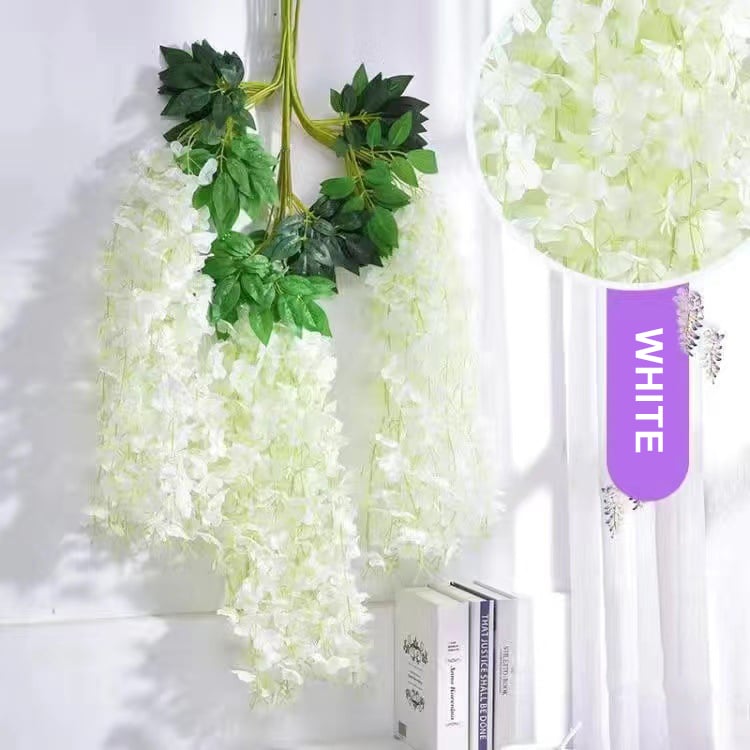 Florenza™ - Artificial Wisteria Flowers For an Elegant Home (12 Pieces)