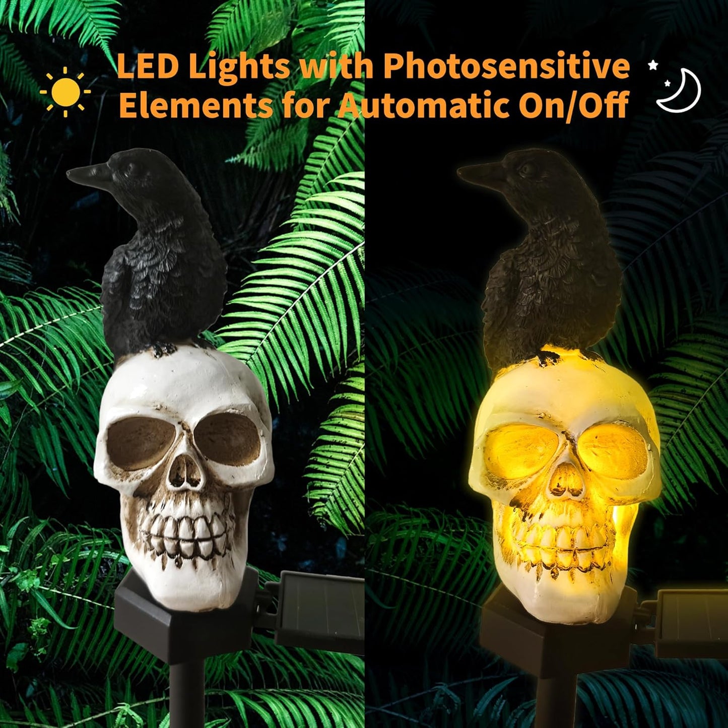 Skullight™ – Solar Crow Skull for Outdoor Lighting (50% Off)