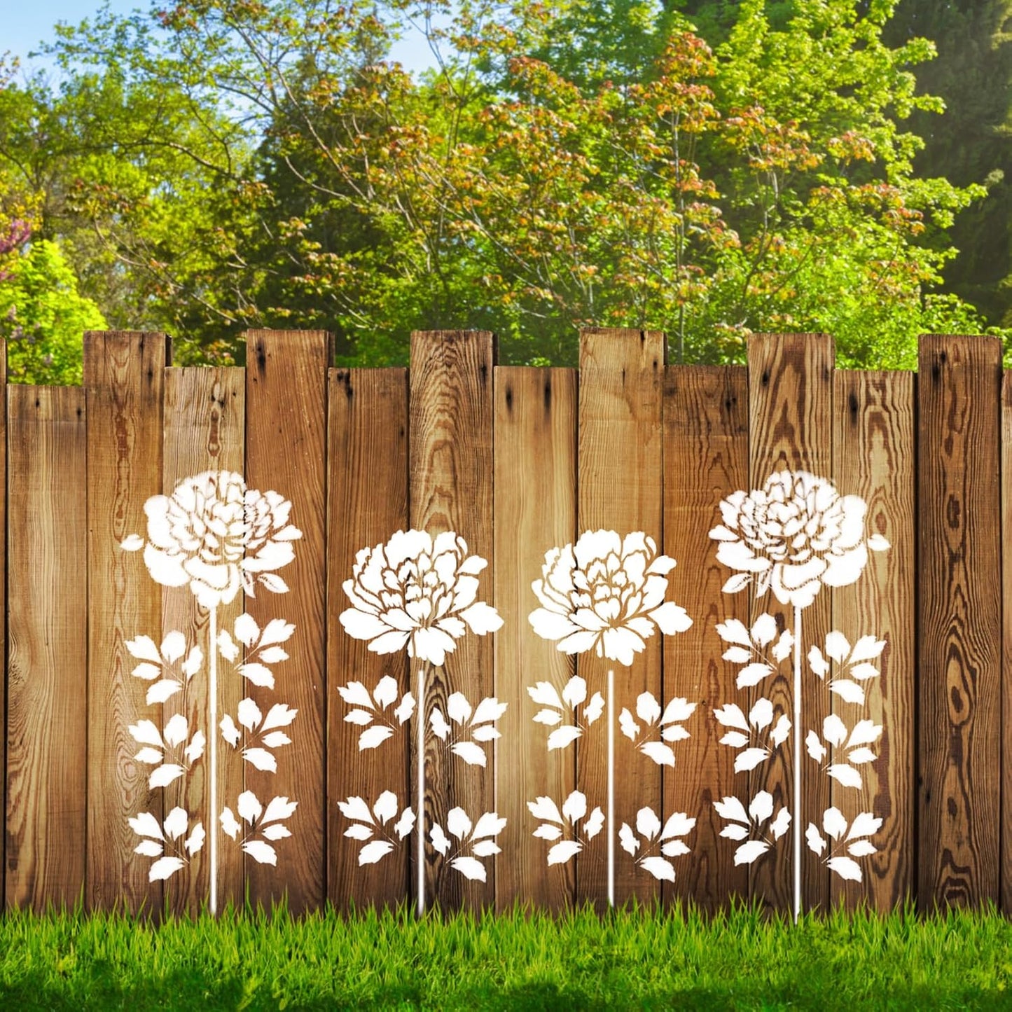 Florenza™ - 6 Large Flower Stencils for Garden Makeovers