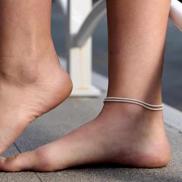 Silvara™ - Dainty Layered Anklet