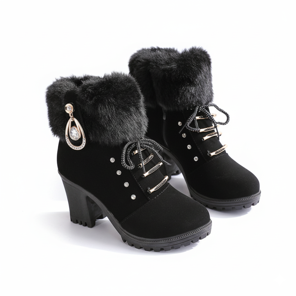 Velurea™ – Elegant Faux Fur Winter Boots
