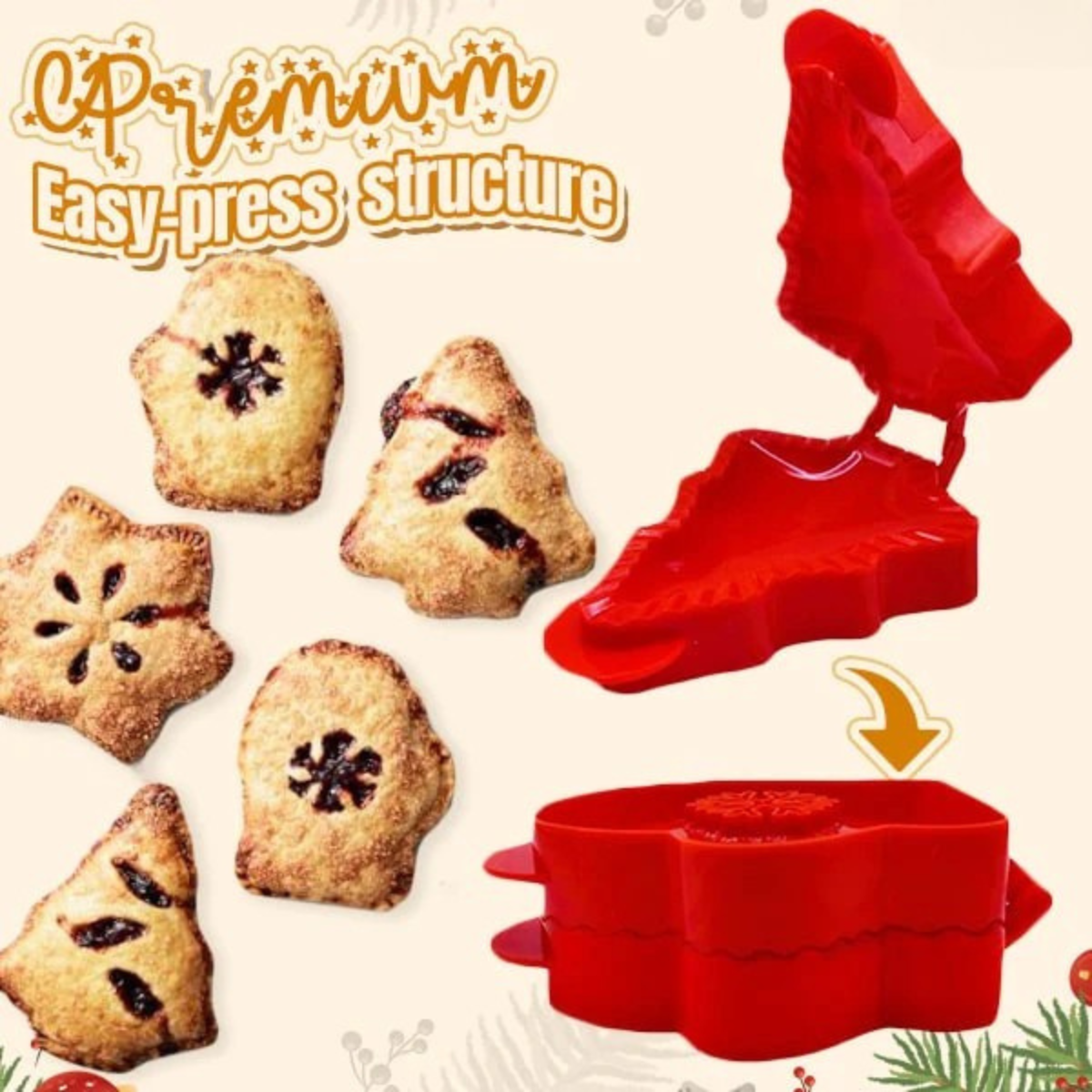 MerryMold™ – Easy Holiday Hand Pie Mold (2+1 Free)