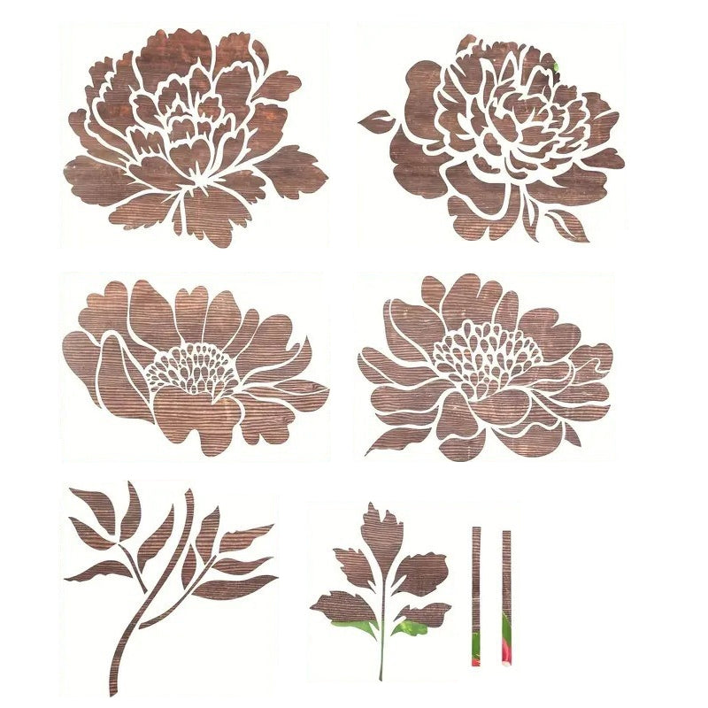 Florenza™ - 6 Large Flower Stencils for Garden Makeovers