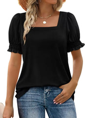 Easeen™ - Comfy, Covered & Square-Neck Top
