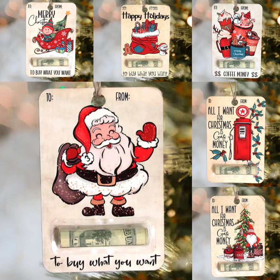 Givelle™ – Wooden Christmas Gift Money Holder