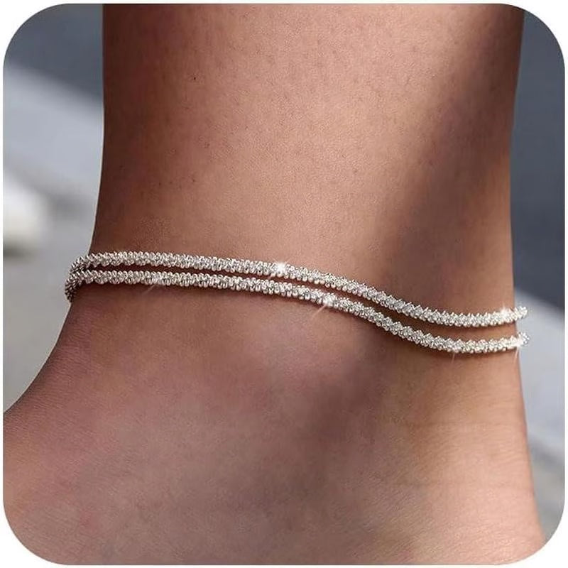 Silvara™ - Dainty Layered Anklet