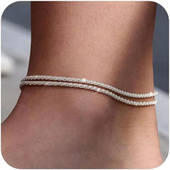 Silvara™ - Dainty Layered Anklet