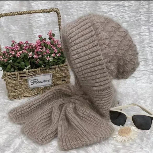 Auralyn™ – Women's Fleece-lined Knitted Hat Scarf (30% Off)