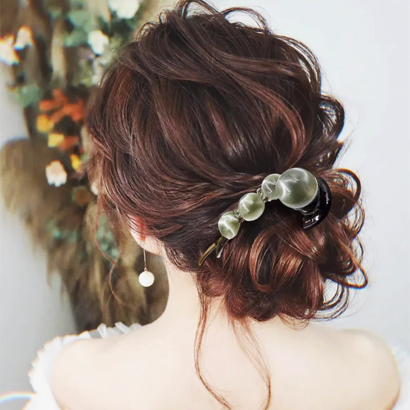 Perlune™ – 5 Cat's Eye Bead Twist Hair Clips (50% Off)