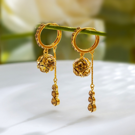 Amberelle™ – Elegant Amber Glow Earrings  (50% Off)