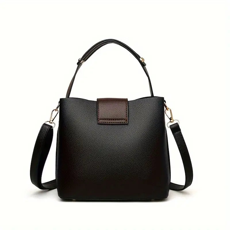 Ellabour™ – Structured Buckle Soft PU Leather Bag (60% Off)