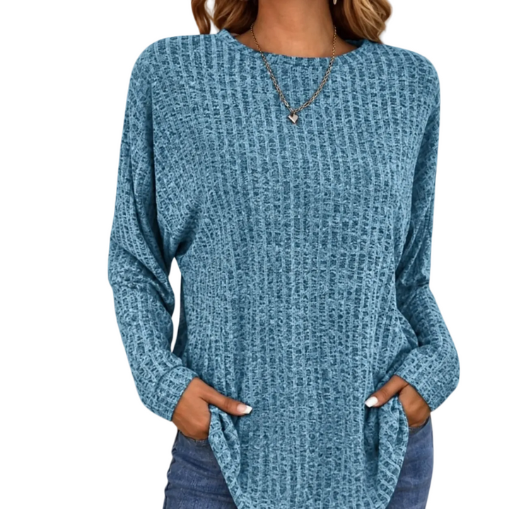 Wovelle – Waffle Knit Oversized Sweater