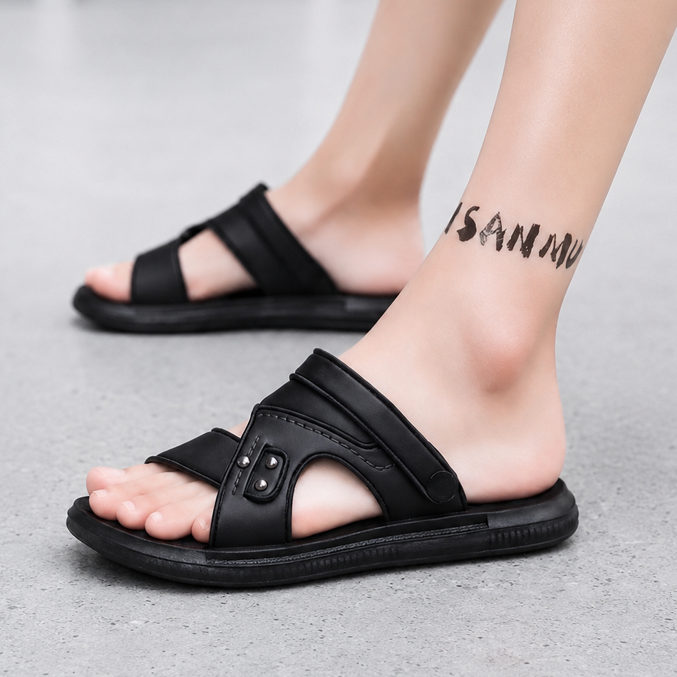 Solestride – Massaging Footbed Comfort Slide Sandals