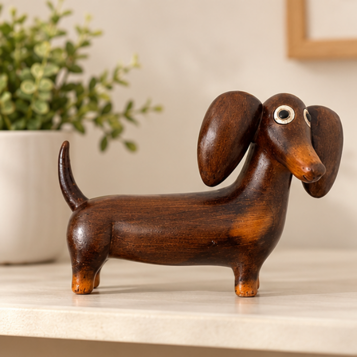 Oakhollow – Carved Dachshund Sculpture