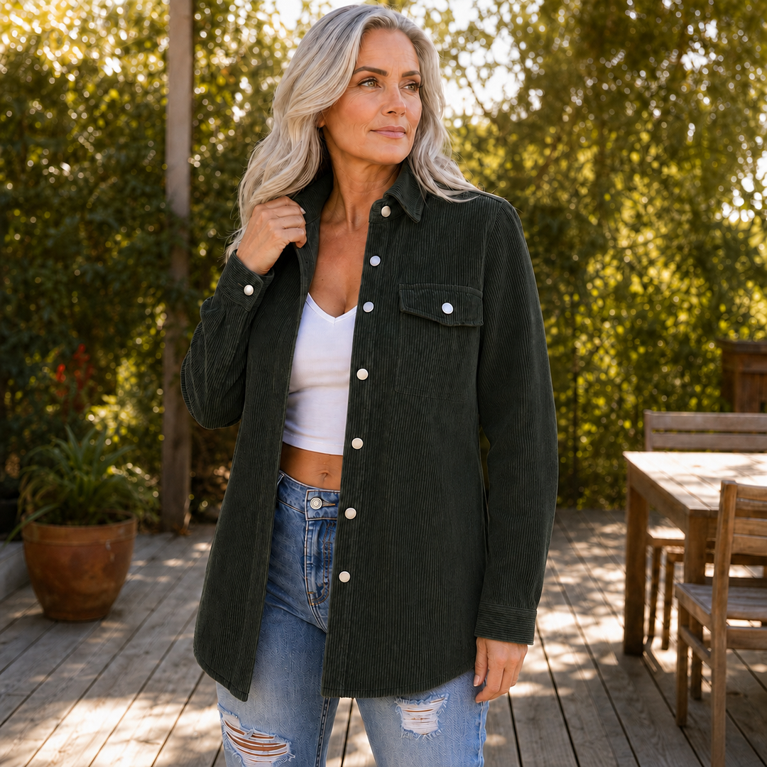 Corvella – Oversized Wide-Wale Shirt Jacket