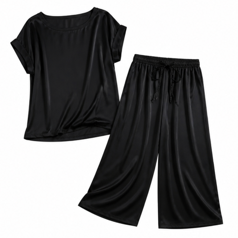 Nadine – Women's Two-Piece Set with Wide-Leg Trousers
