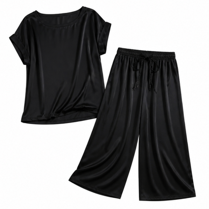Nadine – Women's Two-Piece Set with Wide-Leg Trousers