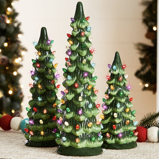 Merrydale™ – Homemade Ceramic Christmas Tree with LED Lights (2+1 Free)