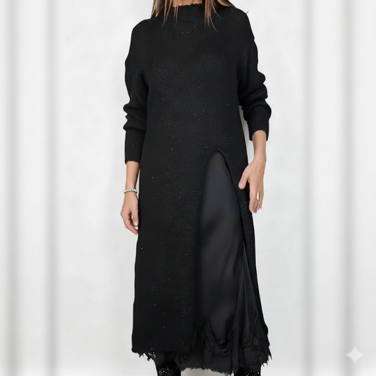 Lunette™ – Knitted Cardigan with Lace Camisole Set