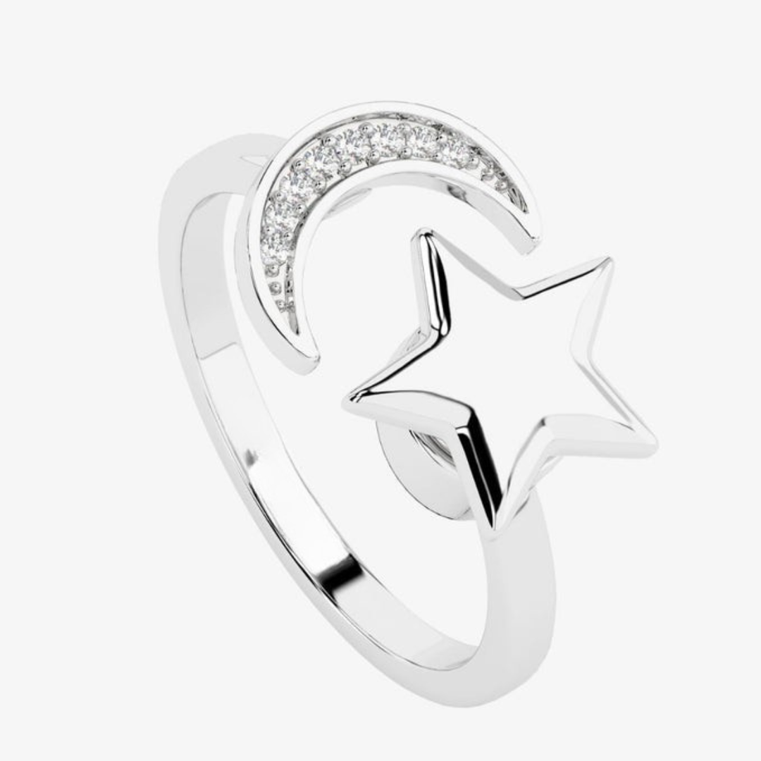 Lunessa - Moon and Star Calming Ring