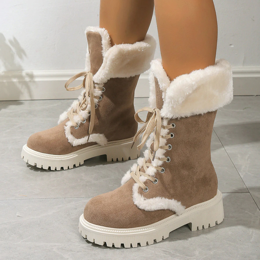 Glacira™ – Plush Velvet Lift Winter Boots