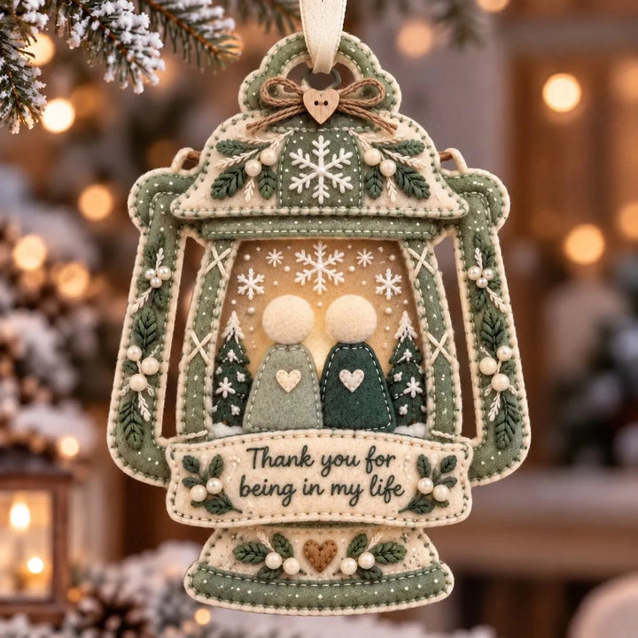 Heartfelt – Layered Felt "Thank You" Keepsake Ornament