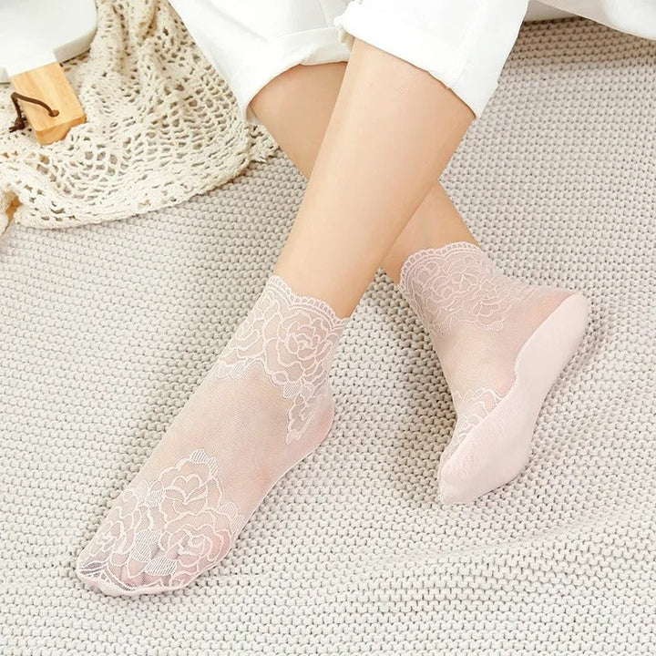 Feeluxe - Elegant Lace Socks for Women