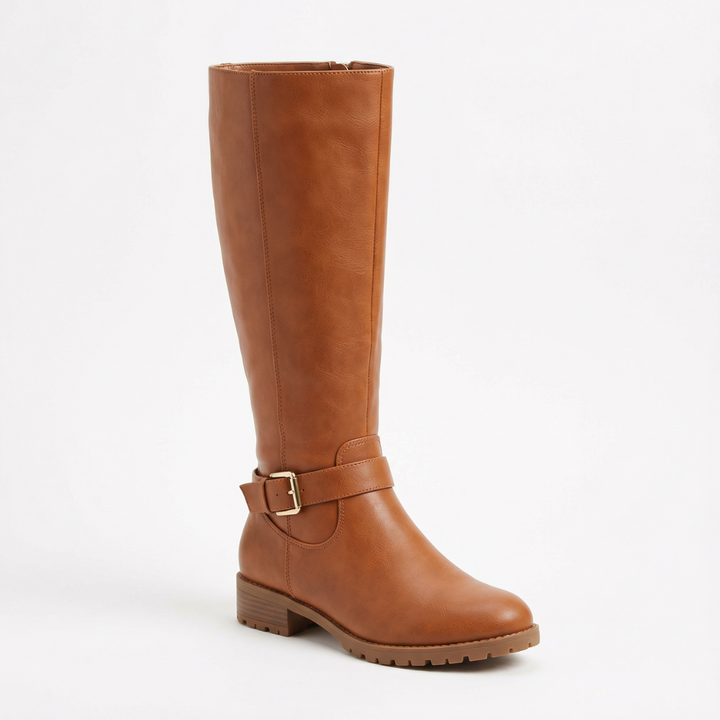 Ridella - Knee High Riding Boots with Buckle Detail
