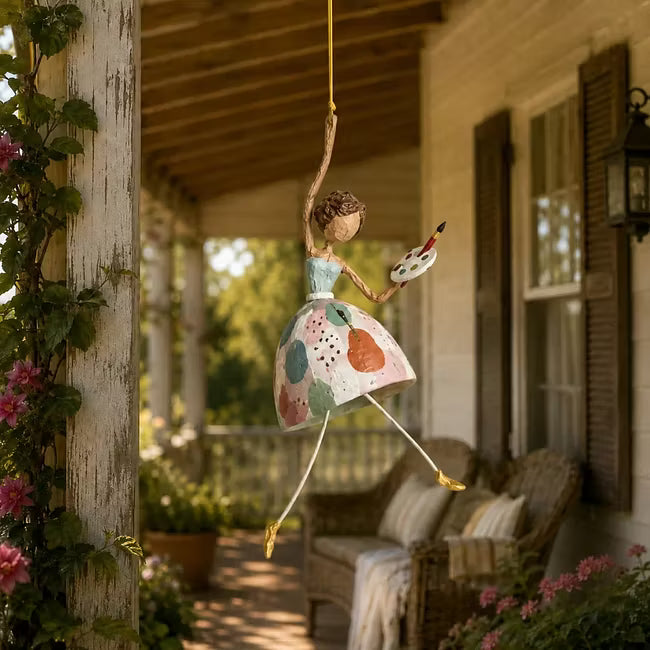 Twirlfolk – Hand-Painted Dancing Lady Hanging Ornament