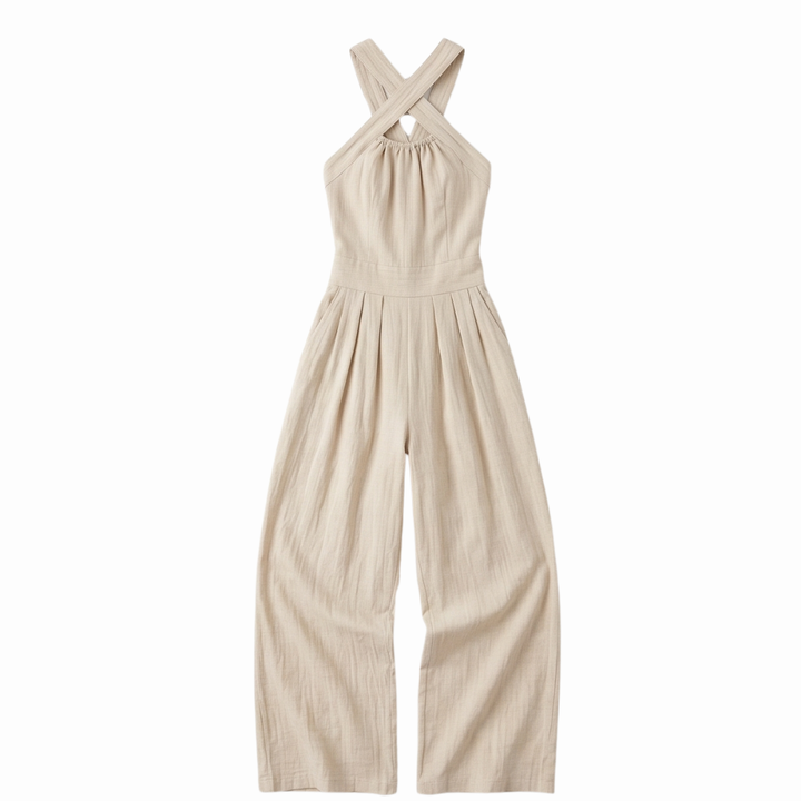 Karissa™ Flowing Wide-Leg Halter Jumpsuit