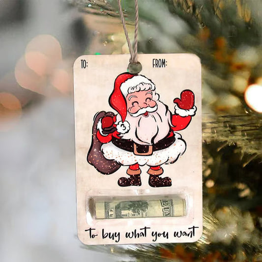 Givelle™ – Wooden Christmas Gift Money Holder